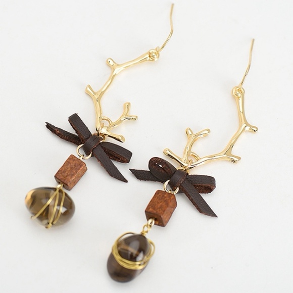 Original Design Smoky Quartz Dangle Earrings - Picture 2 of 7